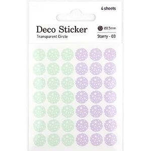 Dailylike Autocollants papier rond starry 03 en feuilles diam. 8,5mm.