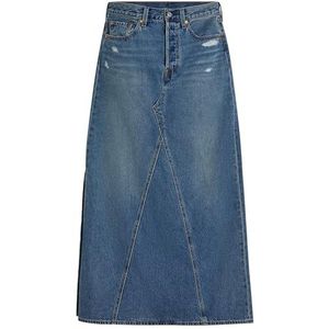 Levi's Iconische lange rok met split-rok voor dames, Geverifieerd vintage skiën