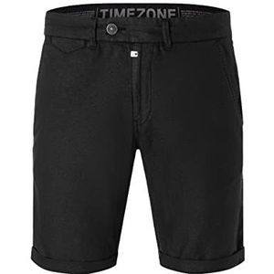 Timezone Jannotz Slim Shorts voor heren, zwart.