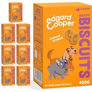 Edgard & Cooper Natural Treats Bravo koekjes voor volwassen honden en puppy's kip glutenvrij 400 g x 7