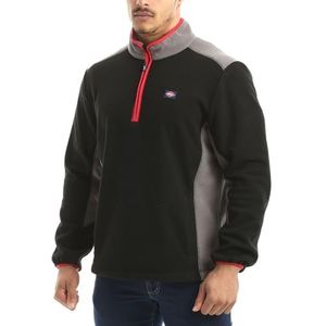 Lee Cooper Lee Cooper Workwear heren werktrui van thermo-fleece, anti-pilling, kraag met ritssluiting, zwart/grijs, XL