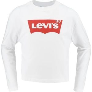 Levi's Light Bright Meet and Greet, T-shirt met lange mouwen, wit, 8 jaar, Wit.