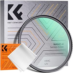 K&F Concept Uv-filter 46 mm, beschermfilter en reinigingsdoekjes van microvezel, meerlaags, met coating voor cameralens