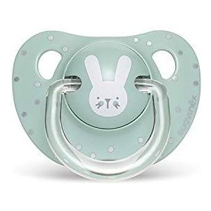 Suavinex Hygge Baby: Rabbit 306556 babyfopspeen met anatomische fopspeen, 0-6 maanden, groen