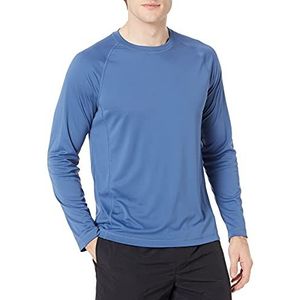 Amazon Essentials UPF 50 heren zwemshirt met lange mouwen, sneldrogend, blauw, M