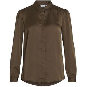 Vila T-Shirt Veelzijdig satijn L/S-Noos blouse krokodillenpatroon, 38 dames, krokodillenpatroon, 38, Krokodillenpatroon