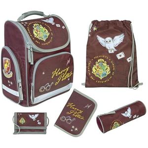 Undercover - Hoogwaardige schooltassenset – 1e basisklas – meerdelige set met portemonnee, sporttas, etui en schooltas, rood, eenheidsmaat, Harry Potter, Rood, Harry Potter