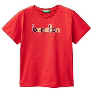 United Colors of Benetton Kinderen en jongeren T-shirts Rood 1W4, 18 maanden, Rood 1W4