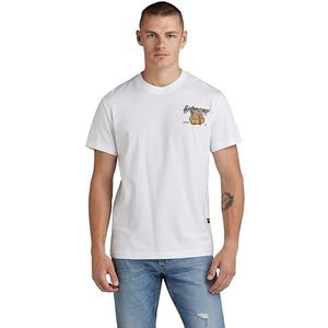 G-STAR RAW T-shirt graphique Vest Back pour homme, Blanc (White D24423-336-110), L