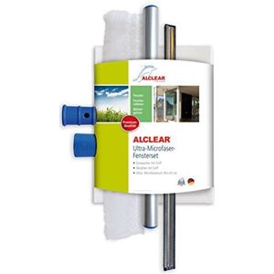 ALCLEAR 960008 Professionele raamreinigingsset 3-delig met natmaker, 35 cm rakel en microvezeldoek voor ramen, voor thuis, veranda, kantoor