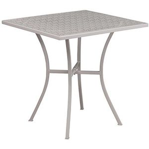 Flash Furniture Terrastafel, vierkant, van staal, voor binnen en buiten, 71,1 cm