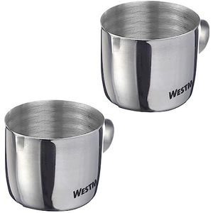 Westmark Brasilia 24752260 melkkan, 30 ml, voor melk, koffiecrème, honing enz., druppelvrije schenktuit, roestvrij staal, Brasilia, zilver