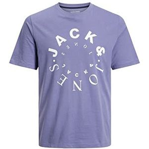 JACK & JONES Jjwarrior T-shirt voor heren met ronde hals, Schemerpaars/bedrukt: groot