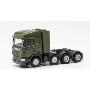 Herpa maquette camion Scania R09 Highline Schwerlastzugmaschine 4achs ""Bundeswehr"", échelle 1/87, model allemand, pièce de collection, figurine plastique