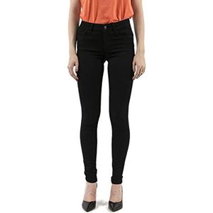 VERO MODA Vmseven Mid Rise dames slim fit jeans, zwart, XS, zwart.