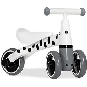 Hauck Baby glijbaan 1st Ride Three Kinderfiets 1 jaar tot 20 kg, 3 wielen EVA, ergonomisch, kantelbescherming, stuurstootbegrenzing, binnen en buiten, witte zebra