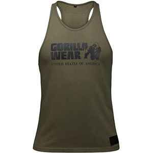 GORILLA WEAR - Gymnastiek T-shirt voor heren – klassieke tanktop, stringer – S tot 3XL, bodybuilding, muscle-shirt, groen, XXL