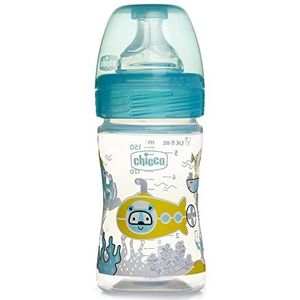 Chicco Benessere Babyfles, lensstroom, van kunststof, met siliconen 150 ml, 90 g