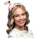 Boland 52539 - Tiara Flamingo hoofdband voor carnavalskostuum, JGA, kostuumaccessoires