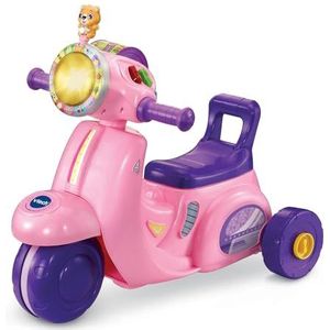 VTech - 3-in-1 interactieve step, roze, babydrager, schaalbare driewieler met interactief speelbord, activiteits- en ontwikkelingsspeelgoed, cadeau voor baby's vanaf 1 jaar - inhoud in het Frans