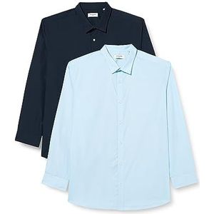 JACK&JONES PLUS Casual overhemd voor heren, Kasjmier blauw/set: marineblauwe blazer
