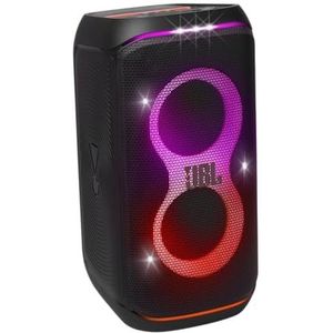 JBL Partybox Club 120, draagbare avondluidspreker, ergonomische opvouwbare handgreep, JBL Pro-geluid, lichtspel, 12 uur batterijduur, spatwaterdicht, IPX4, zwart
