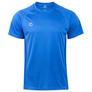 STARK SOUL Reflecterend sportshirt met korte mouwen, reflecterend sportshirt, ademend, sneldrogend, Blauw