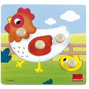 Goula - 53052 - Puzzel kip (22 x 22 cm), eenheidsmaat, meerkleurig