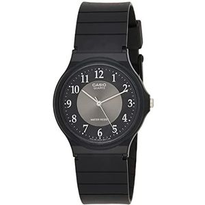 Casio Heren analoog kwarts horloge met armband van kunsthars MQ-24-1B3LLEF, zwart/zwart, riem, zwart/zwart, riem