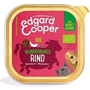 Edgard & Cooper Biologisch hondenvoer voor volwassenen - Biologisch rundvlees - 100 g (verpakking van 17) - vers vlees, rijk aan eiwitten, gezonde en natuurlijke ingrediënten