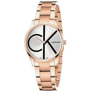 Calvin Klein Dameshorloge analoog kwarts met armband van roestvrij staal K4N23X46, zilvergrijs, mode, Zilver Grijs, Mode