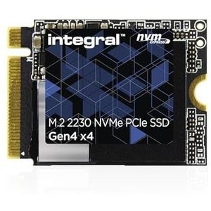 Integral 1TB M.2 NVMe 2230 PCIe Gen4 x4 SSD - Leessnelheid tot 4900 MB/s, schrijfsnelheid tot 3200 MB/s - interne SSD harde schijf. Steam Deck Valve, Microsoft Surface Pro