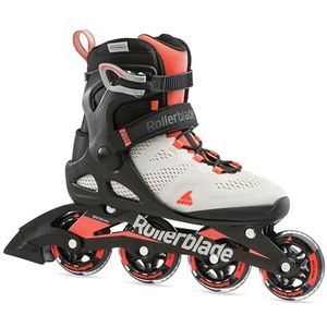 Rollerblade Macroblade 80 inlineskates voor dames, maat 270, grijs/koraalrood