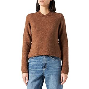 Noisy May Nmson L/S ronde hals semi crop knit S sweater, dames, castorbont