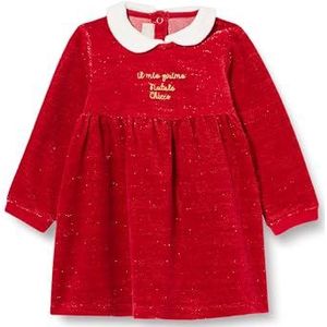 Chicco Kerstjurk met lange mouwen casual jurk voor babymeisjes, Rood (832)