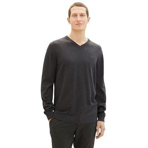 TOM TAILOR 1038427 heren sweater, 10617 - mix van grijs zwart.