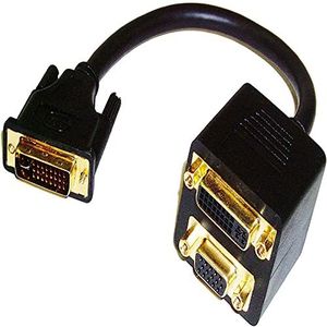 BeMatik - Passieve kabelreplicator van 1 tot 1 DVI DVI en 1 VGA