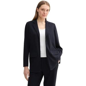 TOM TAILOR Blazer pour femme en matière fluide, 10668 – Sky Captain Blue., M