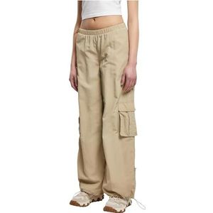 Urban Classics Pantalon cargo large en nylon froissé pour femme, Béton, S