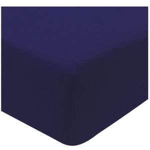 Sleepdown Hoeslaken van jersey-mengweefsel, marineblauw, superzacht, warm en comfortabel, onderhoudsvriendelijk, 180 x 200 x 25 cm