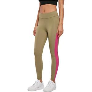 Urban Classics Dameslegging Color Block, kaki/lichtpaars