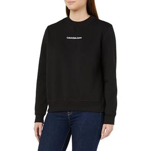 Calvin Klein Jeans Institutionele ronde hals, sweatshirts voor dames, Zwart