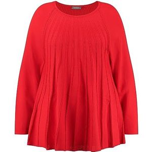 Samoon 25413 damessweater, Kracht rood.