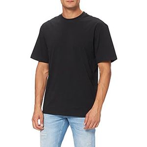 Urban Classics Basic T-shirt voor heren van 100% biologisch katoen, Crew Neck Tall Tee, lang gesneden, van biologisch katoen, maat S tot 5XL, zwart.