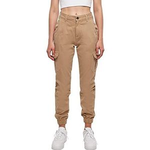 Urban Classics Cargobroek met hoge taille voor dames, damesbroek, Beige Unie