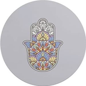 Questo Casa, Ronde muismat met antislip onderkant voor kantoor en thuis, diameter 22 cm