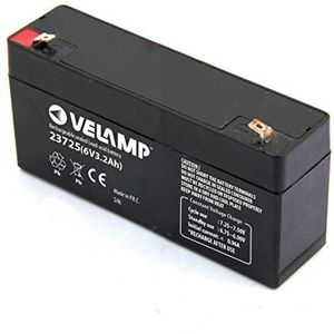 Velamp Oplaadbare loodaccu 6 V 3,2 Ah faston-connectoren, zwart