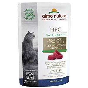 almo nature HFC Natural Plus Tonijnfilets voor katten, 55 g, 24 stuks