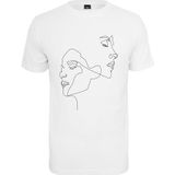 Mister Tee One Line T-shirt voor dames, Wit.