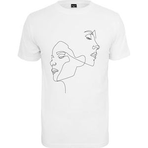 Mister Tee One Line T-shirt voor dames, Wit.